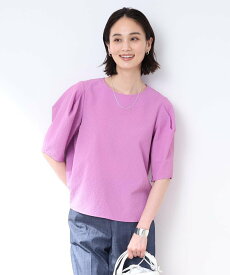 【SALE／60%OFF】INDIVI 【トレンド!/洗える】袖コンシャスブラウス インディヴィ トップス シャツ・ブラウス ホワイト ブラック ピンク