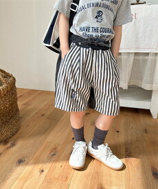 【SALE／10%OFF】aimoha KIDS 【aimoha-KIDS-】韓国子供服 切り替えデニムハーフパンツ アイモハ パンツ ジーンズ・デニムパンツ ブラック ブルー