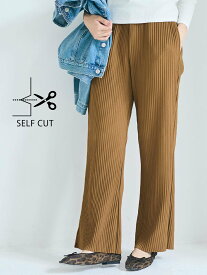 【SALE／1%OFF】coca ジョーゼットリブパンツ コカ パンツ ジャージ・スウェットパンツ ブラウン ブラック ワインレッド グレー