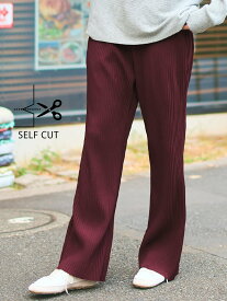 coca 【新色追加】ジョーゼットリブパンツ コカ パンツ ジャージ・スウェットパンツ カーキグリーン ブラック ブラウン グレー ベージュ イエロー ワインレッド