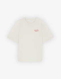 Maison Kitsune Maison Kitsune/(W)MAISON KITSUNE HANDWRITING COMFORT TEE-SHIRT メゾン キツネ トップス カットソー・Tシャツ ベージュ ブラック【送料無料】