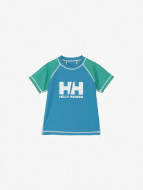 HELLY HANSEN 【公式】ショートスリーブ HHクルーラッシュガード(キッズ) ヘリーハンセン 水着・スイムグッズ ラッシュガード ホワイト ネイビー【送料無料】