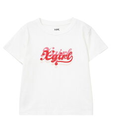 【SALE／30%OFF】X-girl BLUR LOGO S/S BABY TEE エックスガール トップス カットソー・Tシャツ ホワイト ブラック【送料無料】