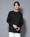 【SALE／40%OFF】NANO universe 「NJ/CLUB」モクロディ ボートネック サイドスリットTシャツ ナノユニバース トップス カットソー・Tシャツ グレー ホワイト ブラック