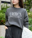 【AMERICANA*MICA&DEAL】ロゴ刺繍スムースニットプルオーバー