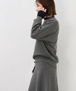 【AMERICANA*MICA&DEAL】ロゴ刺繍スムースニットプルオーバー