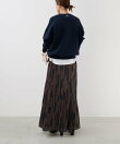 【AMERICANA*MICA&DEAL】ロゴ刺繍スムースニットプルオーバー
