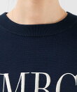 【AMERICANA*MICA&DEAL】ロゴ刺繍スムースニットプルオーバー