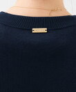 【AMERICANA*MICA&DEAL】ロゴ刺繍スムースニットプルオーバー