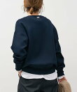 【AMERICANA*MICA&DEAL】ロゴ刺繍スムースニットプルオーバー