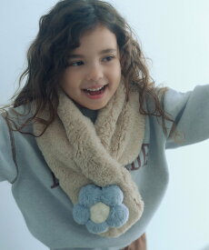 【SALE／30%OFF】UNITED ARROWS green label relaxing フェイクファー フラワーモチーフ マフラー ユナイテッドアローズ グリーンレーベルリラクシング ファッション雑貨 マフラー・ストール・ネックウォーマー グリーン ベージュ