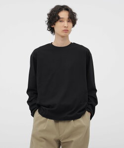 MARGARET HOWELL PLAIN COTTON JERSEY TOP �}�[�K���b�g�E�n�E�G�� �g�b�v�X ���̑��̃g�b�v�X �l�C�r�[ �u���b�N �z���C�g�y���������z