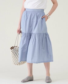【SALE／50%OFF】martinique マイクロタフタティアードスカート マルティニーク スカート その他のスカート ブラック ベージュ【送料無料】