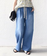 SHIPS Colors SHIPS Colors:＜接触冷感・遮熱・UVカット＞ファンクション デニム イージー パンツ◇ シッ…