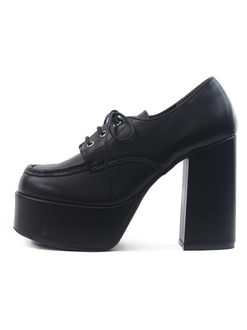 Esperanza Group 19 Aw厚底チャンキーヒールレースアップローファー