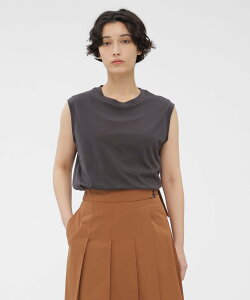 MARGARET HOWELL PLAIN COTTON JERSEY TOP �}�[�K���b�g�E�n�E�G�� �g�b�v�X �J�b�g�\�[�ET�V���c �O���[ �z���C�g�y���������z