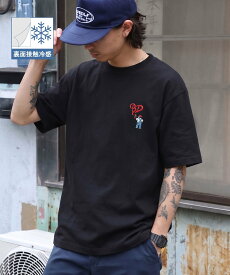 BEN DAVIS / WHITE LABEL 【BEN DAVIS(ベンデイビス)】GORILLA EMB COOL TEE / Tシャツ 接触冷感 半袖 クルーネック ワンポイント 刺繍 ワンポイント ナバル トップス カットソー・Tシャツ ネイビー ベージュ ブラック ホワイト