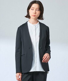 【SALE／51%OFF】CAST: 【NAVY】【着心地抜群/セットアップ】ストレッチダンボールジャケット キャスト コロン ジャケット・アウター ノーカラージャケット ブラック ネイビー【送料無料】