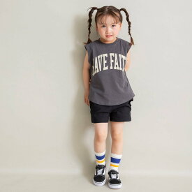 branshes 【WEB限定/DRC】裾ラウンドオーバータンクトップ ブランシェス トップス ノースリーブ・タンクトップ ピンク ホワイト グレー ブルー
