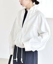 《一部追加予約》<手洗い可能>ギャザー スタンドカラー ドロスト ショート ブルゾン