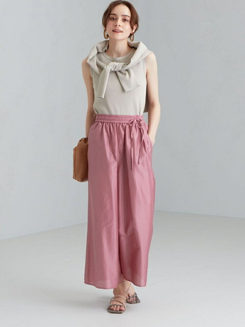 United Arrows Green Label Relaxing Ffc コットン シルク ギャザー ワイド パンツ Rakuten Fashion 楽天ファッション 旧楽天ブランドアベニュー Cy54