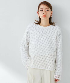 【SALE／25%OFF】Sonny Label メッシュアミニットプルオーバー サニーレーベル トップス ニット ホワイト ピンク グレー【送料無料】