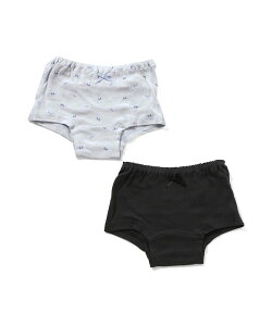 【SALE/11%OFF】apres les cours GIRLS無地・総柄ボクサーパンツ/2枚セット エフオーオンラインストア インナー・ルームウェア ショーツ ホワイト ブルー