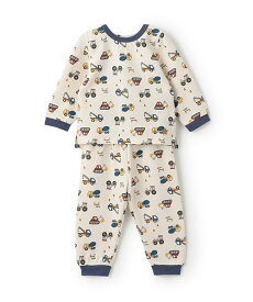【SALE／20%OFF】petit main BOYSキルトパジャマ ナルミヤオンライン トップス アンサンブル ホワイト グレー