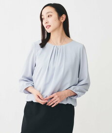 【SALE／30%OFF】UNTITLED 【透けにくい/ウエストイン見え】パウダリーブラウス アンタイトル トップス シャツ・ブラウス グレー ブラック ブルー ピンク ホワイト【送料無料】