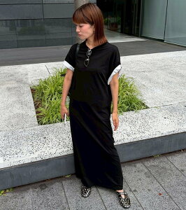�ySALE�^20%OFF�zLE CIEL BLEU �}�L�VT�V���c�h���X / Maxi T-Shirt Dress ���V�F���u���[ �����s�[�X�E�h���X �����s�[�X �O���[ �u���b�N�y���������z