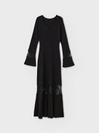eimy istoire LACE TRIM KNIT DRESS エイミーイストワール ワンピース・ドレス ワンピース ピンク ブラッ…