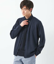 【SALE／50%OFF】UNITED ARROWS green label relaxing リネンポリエステル プレーティング Vネックカーディガン-ウォッシャブル- ユナイテッドアローズ アウトレット トップス カーディガン ネイビー グレー【送料無料】