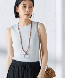 SHIPS WOMEN 《一部追加予約》＜手洗い可能＞ラメ ノースリーブ ニット 24SS ◆ シップス トップス ニット シルバー ホワイト ブラック ブラウン【送料無料】