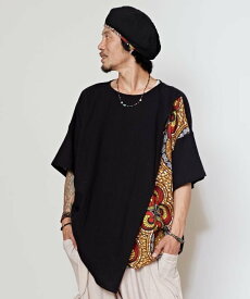 チャイハネ 【チャイハネ】ラフィキメンズトップス アミナコレクション トップス その他のトップス グリーン イエロー ブルー ホワイト ブラック【送料無料】