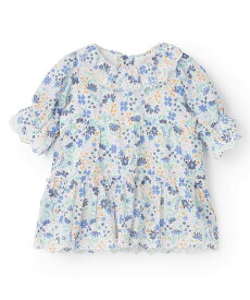 【SALE／50%OFF】petit main 無地・花柄OPロンパース ナルミヤオンライン マタニティウェア・ベビー用品 ロンパース・カバーオール ブルー ホワイト ピンク