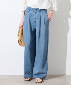 SLOBE IENA 《4サイズ展開/追加3》LEDENIM TUCK TROUSERデニム スローブ イエナ パンツ ジーンズ・デニムパンツ ブルー【送料無料】