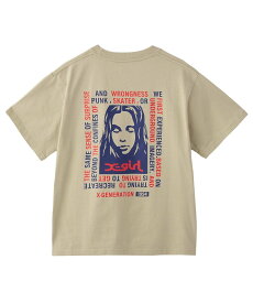 【SALE／20%OFF】X-girl MESSAGE BOX FRAMED FACE S/S TEE X-girl エックスガール トップス カットソー・Tシャツ ブラック ホワイト ベージュ【送料無料】