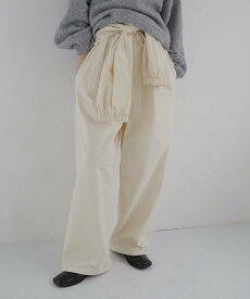 hellam 2WAY腰巻きツイルパンツ へラム パンツ その他のパンツ ホワイト ベージュ ブラック ブラウン【送料無料】