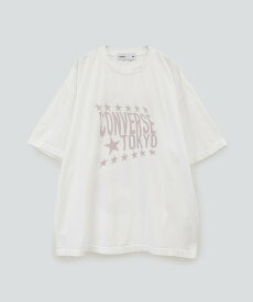 【SALE／50%OFF】CONVERSE TOKYO VINTAGE LIKE LOGO PRINT TEE コンバーストウキョウ トップス カットソー・Tシャツ ホワイト ブラウン ブラック【送料無料】