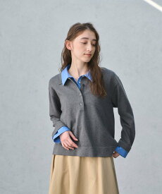 UNITED ARROWS 4WAY シャツコンビ ポロニット -ウォッシャブル- ユナイテッドアローズ トップス ニット ブラウン ネイビー グレー【送料無料】