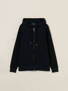 three dots Men's dress waffle zip hoody �X���[�h�b�c �g�b�v�X �J�b�g�\�[�ET�V���c �u���b�N�y���������z