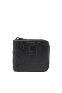 DIESEL メンズ 二つ折りウォレット DSL 3D BI-FOLD COIN ZIP XS ディーゼル 財布・ポーチ・ケース 財布 ブラック【送料無料】