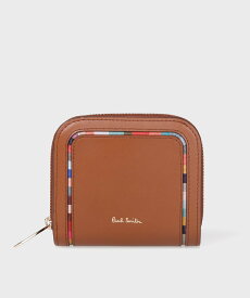 【SALE／50%OFF】Paul Smith 【公式】スワールインセット ラウンドジップ 2つ折り財布 ポール・スミス　アウトレット 財布・ポーチ・ケース 財布 ネイビー ブラウン レッド ブラック【送料無料】