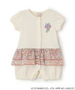 【SALE／60%OFF】petit main 【サンリオキャラクターズ】切替フリルカバーオール ナルミヤオンライン マタニティウェア・ベビー用品 ロンパース・カバーオール ピンク ホワイト ブルー