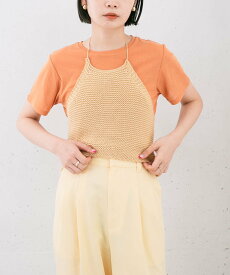 【SALE／50%OFF】KBF コンパクトベーシックTシャツ ケービーエフ トップス カットソー・Tシャツ オレンジ ホワイト ブルー ブラウン