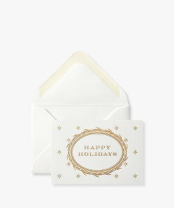 SMYTHSON Christmas Gift Card Happy Holidays 10CE �X�}�C�\�� �C���e���A�E�����G�� �I�u�W�F�E�u���E�A�[�g �z���C�g�y���������z