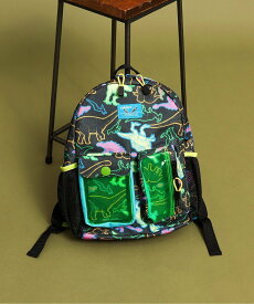 【SALE／20%OFF】BREEZE 恐竜総柄窓付きリュック エフオーオンラインストア バッグ リュック・バックパック ベージュ ブラック