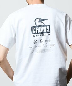 【SALE／5%OFF】CHUMS CHUMS×FREAK'S STORE 別注 ヒストリー バックプリント クルーネックTシャツ 【限定展開】 フリークスストア トップス カットソー・Tシャツ ネイビー ブラック ホワイト ベージュ【送料無料】