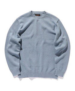 BEAMS PLUS Crew LilyYarn 7G �r�[���X ���� �g�b�v�X �j�b�g �u���E�� �z���C�g �u���[ �u���b�N�y���������z