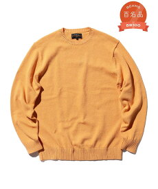 BEAMS PLUS 【BEAMSの百名品】BEAMS PLUS / 7ゲージ リリヤン クルーネック ニット ビームス メン トップス ニット ブルー ホワイト ブラック ブラウン【送料無料】